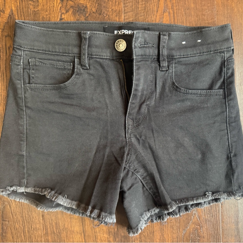 Express Women's Dark Gray Jean Shorts